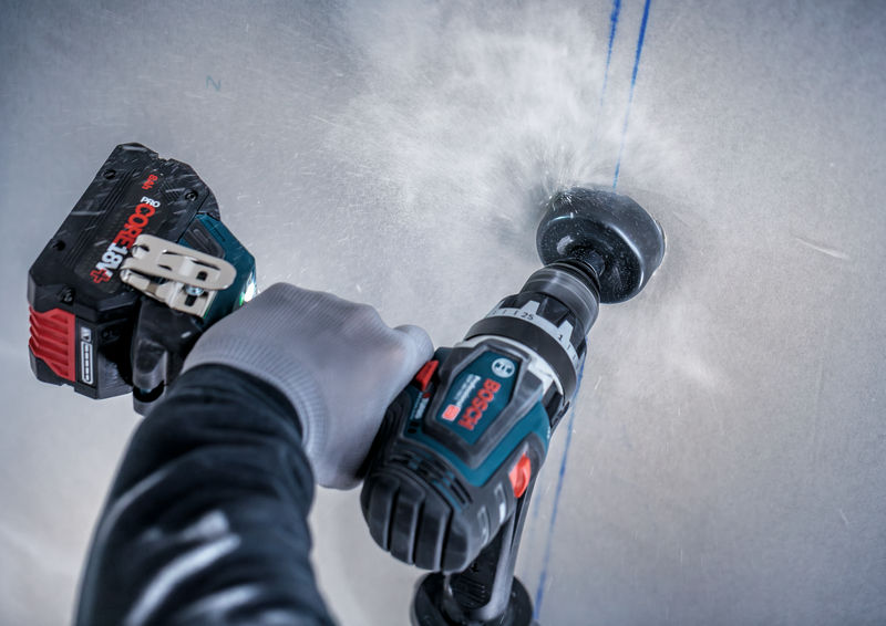 Detailbild, Bohrmaschine, Akkuschrauber, Schrauben, Werkzeug, Metalloberfläche