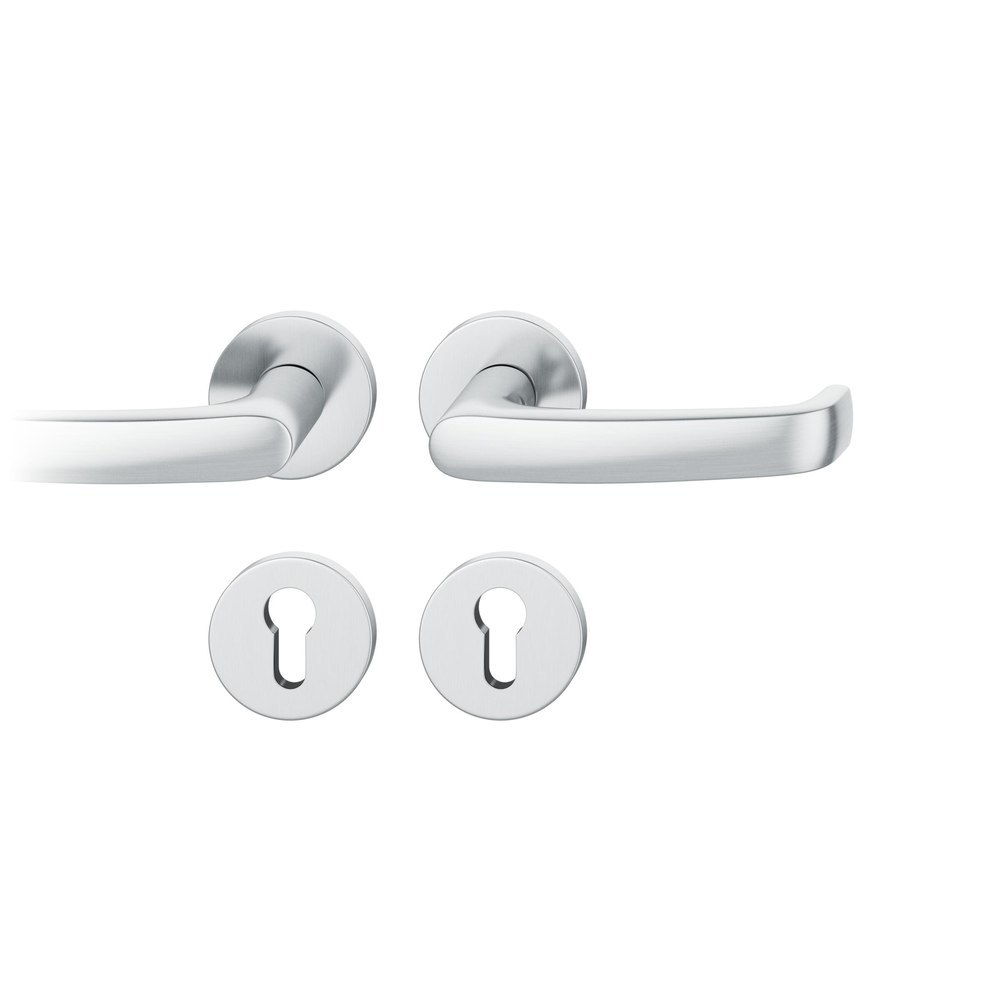 FSB Drückergarnitur mit Rosetten 12 1045, ASL, rund, VK 8 mm, Edelstahl