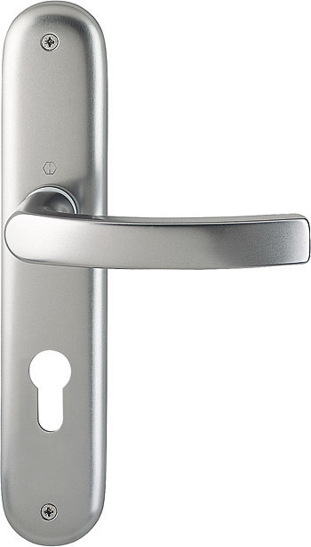 HOPPE Drückergarnitur Luxembourg mit Langschild 199/273P, Aluminium