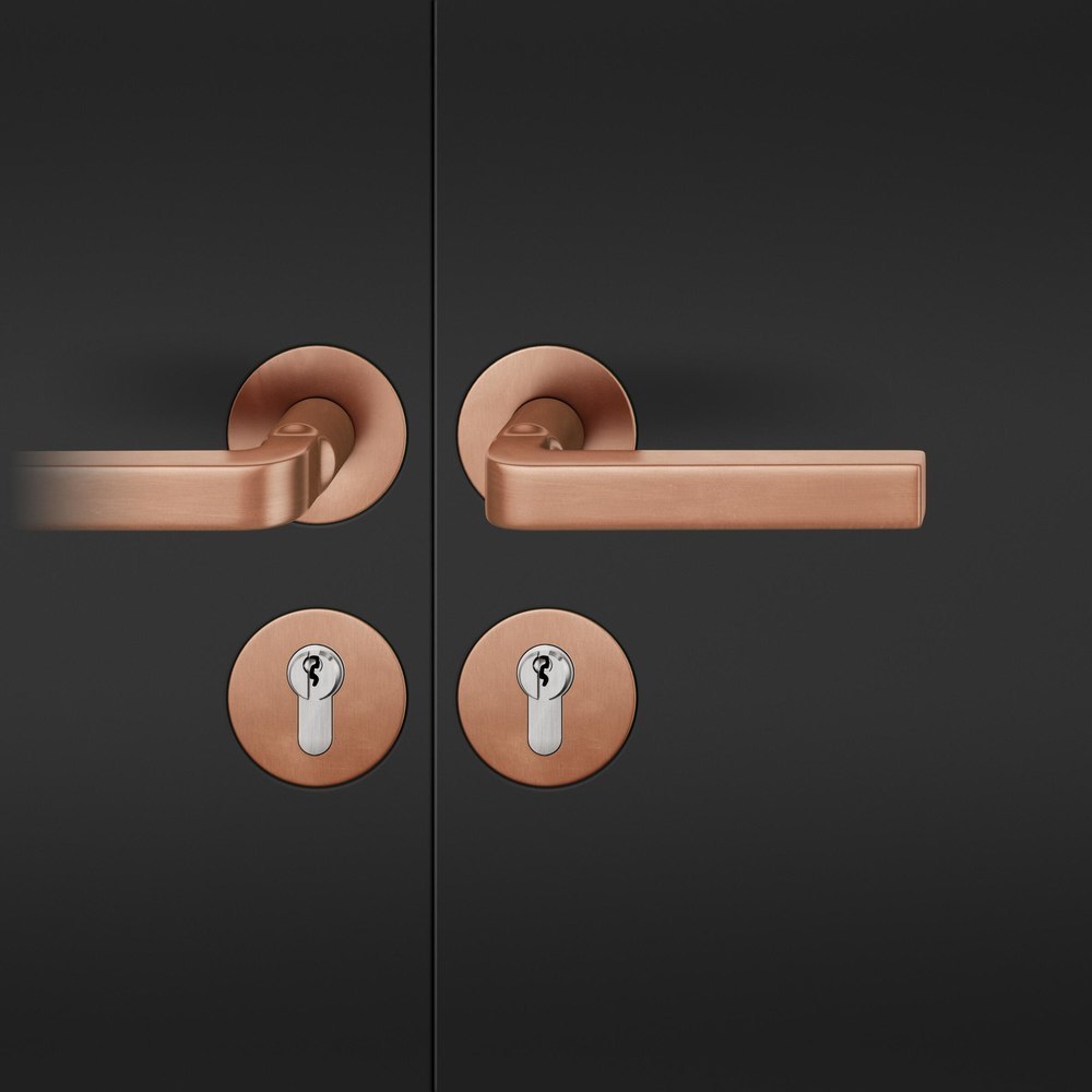 FSB Drückergarnitur mit Rosetten 72 1004, rund, flächenb., VK 8, AGL3, Bronze