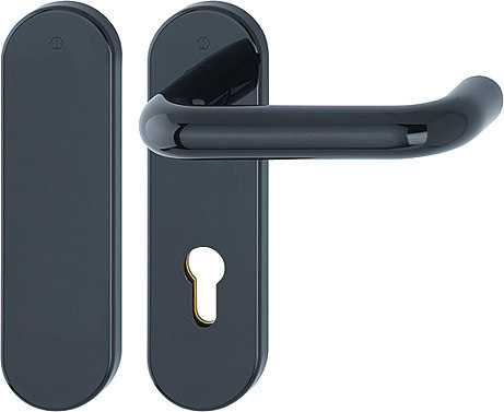 HOPPE Standflügelgarnitur Paris FS-K138/353K, KS,BL/PZ72/9,F9005,TS 40-65