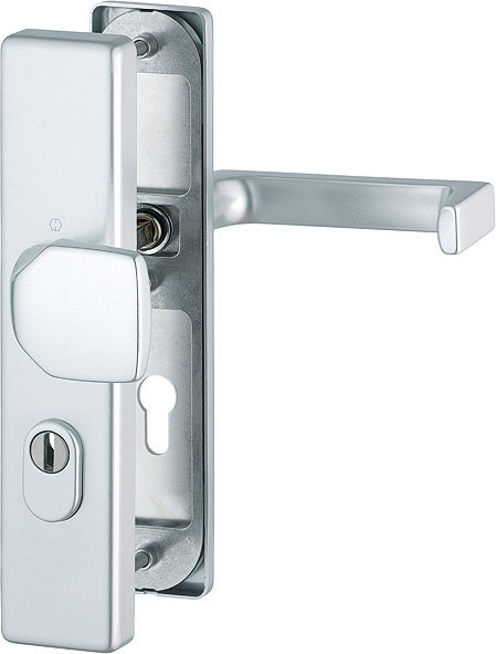 HOPPE FH Schutz-Wechselgarnitur Detroit mit Langschild FS-61G/2222ZA/2210/1644F, Aluminium