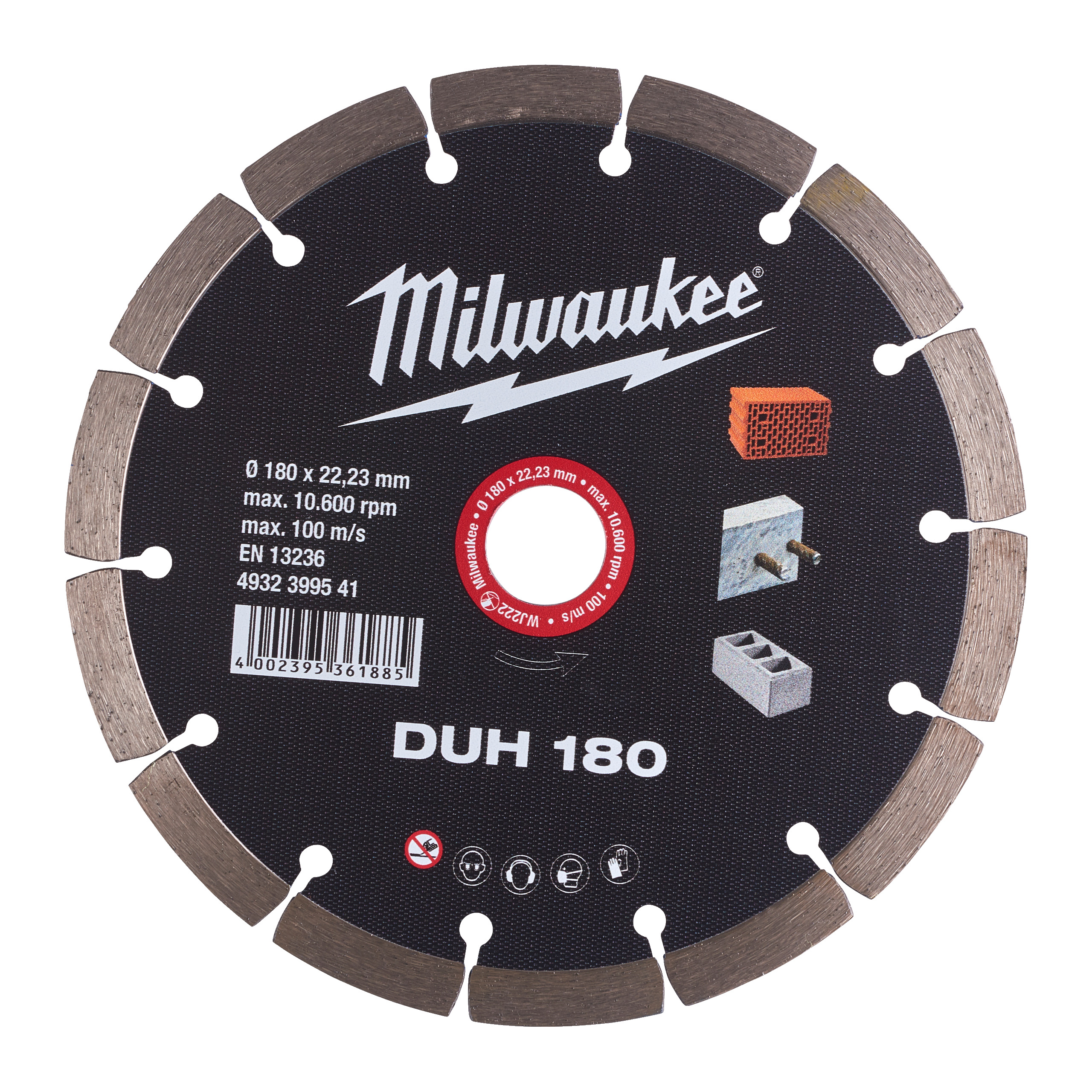 Milwaukee Diamanttrennscheibe für harte Materialien DUH 180 mm