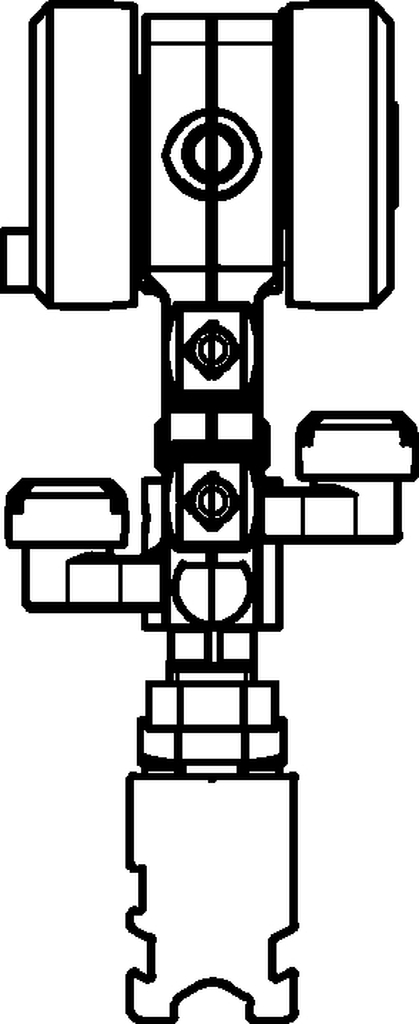 Strichzeichnung, Roboter, Kreuz, Symbol