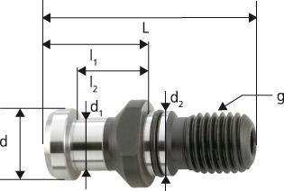 Anzugbolzen DIN 69872 A/B