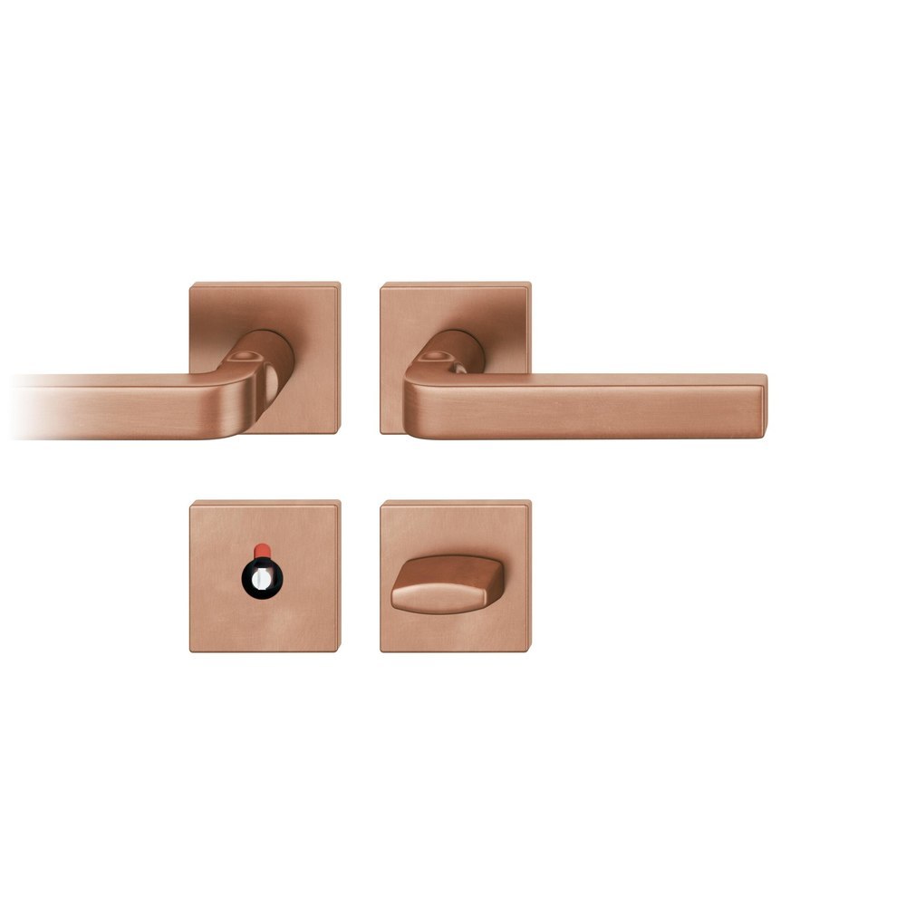 FSB Drückergarnitur mit Rosetten 72 1004, eckig, mit Nocken, VK 8, AGL3, Bronze