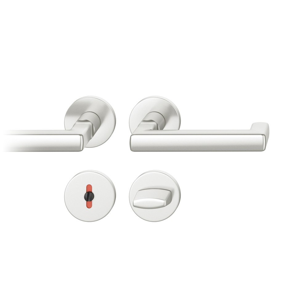 FSB Drückergarnitur mit Rosetten 12 1232, ASL, rund, VK 8 mm, mit Nocken, Aluminium