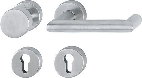 HOPPE Wechselgarnitur Rotterdam mit Rosetten E58/42H/42HKVS/1401, Edelstahl