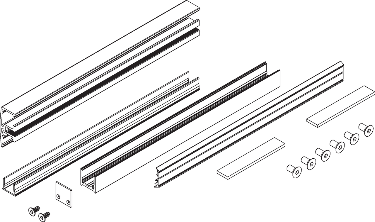 Strichzeichnung, Aluminium