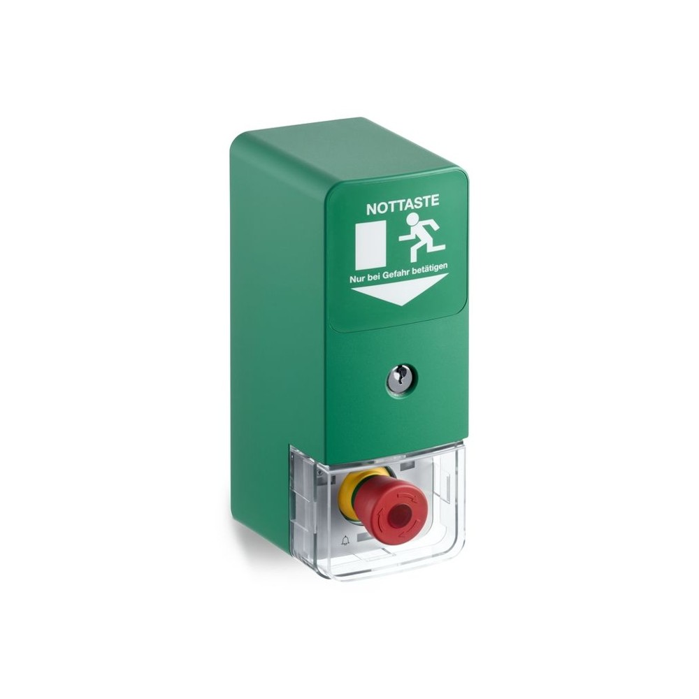 Sicherheitsnot-Aus, Not-Aus-Schalter, Notfallschalter, Schuk-Panel, Grüner Not-Aus