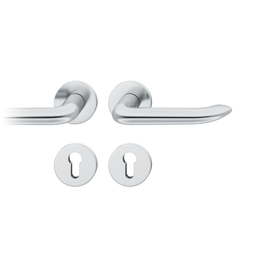 FSB FH Drückergarnitur mit Rosetten 79 1293, rund, mit Nocken, VK 9, AGL3, Edelstahl