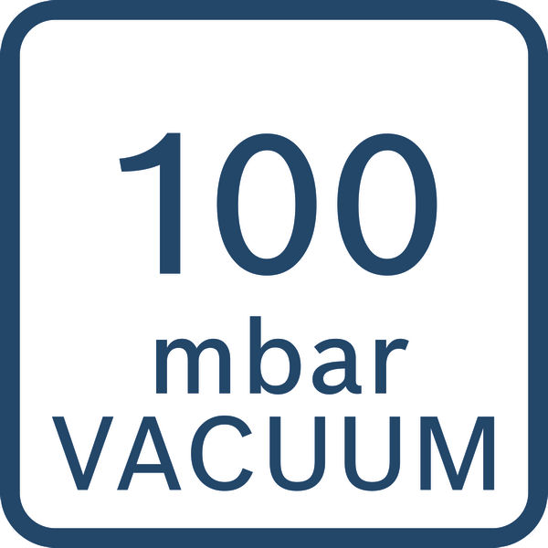 Symbol, Vakuum-Pumpe, 100 mbar, Vakuum, Messanzeige, Schnittstellen-Label