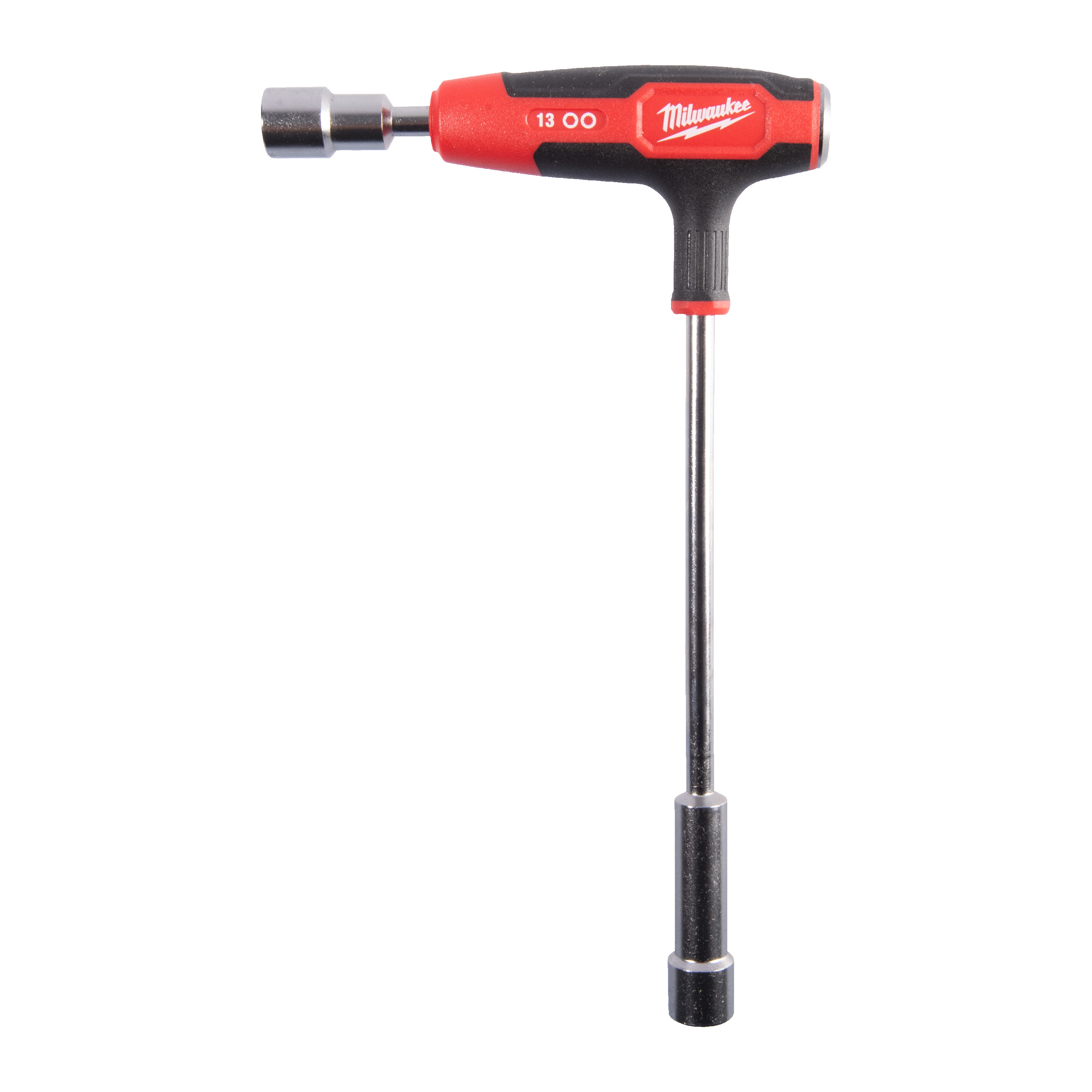 Milwaukee Schraubenzieher T-Griff 13 mm Steckschlüssel mit Softgrip-Auflage