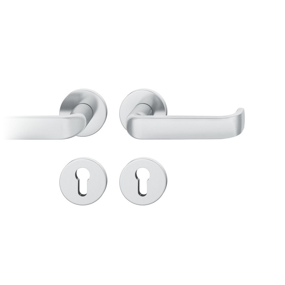 FSB FH Drückergarnitur mit Rosetten 79 1268, rund, mit Nocken, VK 9, AGL3, Edelstahl