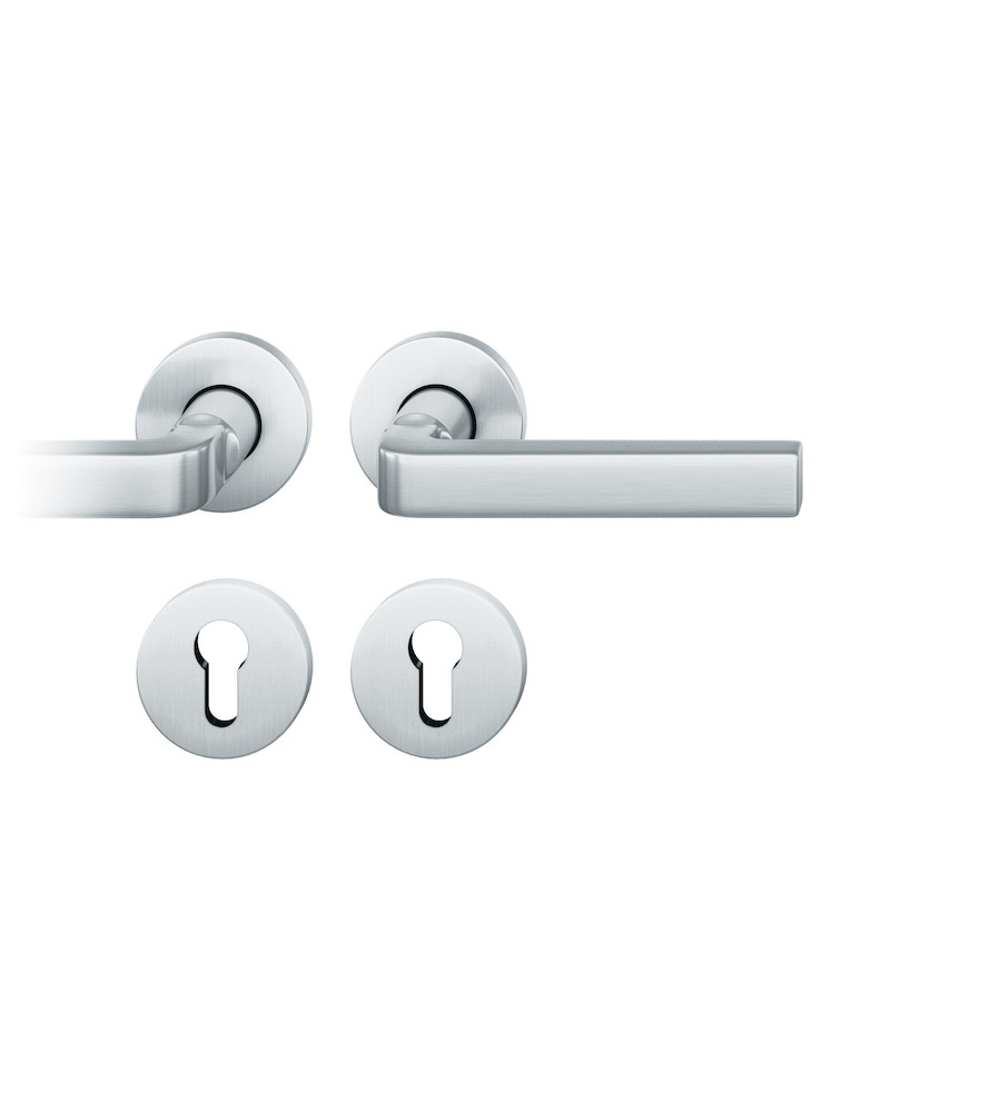 FSB Drückergarnitur mit Rosetten 12 1004, ASL, rund, VK 8 mm, Edelstahl