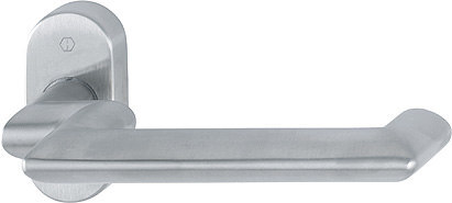 HOPPE Drücker-Halbgarnitur Karlstad ohne Schlüsselrosette RD-E1141GF2/55, mit Stütznocken, Edelstahl