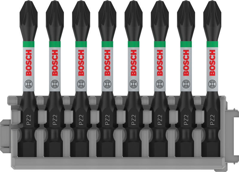 Bosch PRO Pozidriv Impact Bit, PZ2, 55 mm, 8-tlg.