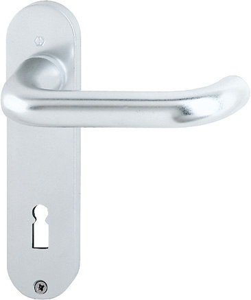 HOPPE Drückergarnitur Paris mit Kurzschild 138L/300K, Aluminium