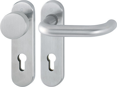 HOPPE Wechselgarnitur Paris mit Kurzschild E58/353K/138Z, Edelstahl