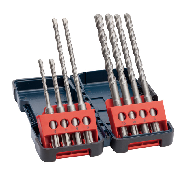 Bosch 8-teiliges Hammerbohrerset SDS plus-3, Tough Box, 5–10 mm