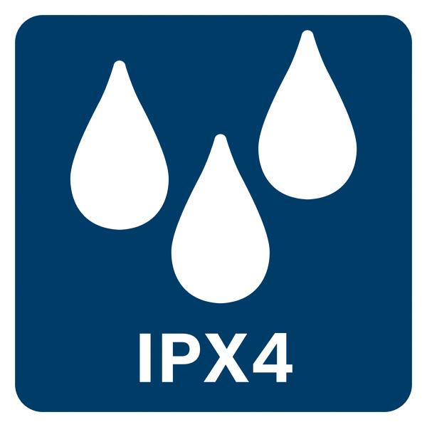 Symbol, IPX4, wasserdicht, Tropfen, Symbol, Schutzgrad