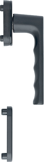 HOPPE Fenstertür-Halbgarnitur Hamburg 0700/U26/49PNS, N 10, Profilzylinder gelocht