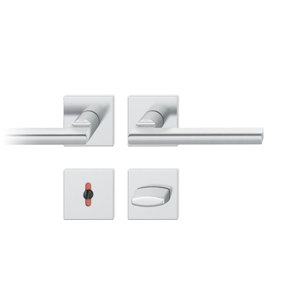 FSB Drückergarnitur mit Rosetten 12 1035, ASL, eckig, VK 8,5 mm, mit Nocken, Edelstahl