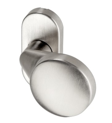 BKS FH-Knopf auf Drückerrosette B-72630, oval, Edelstahl matt