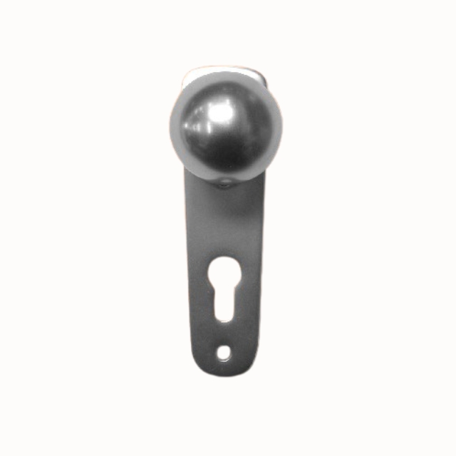 Türklinke, Kugelknauf, Türbeschlag, Metall, Schwarz