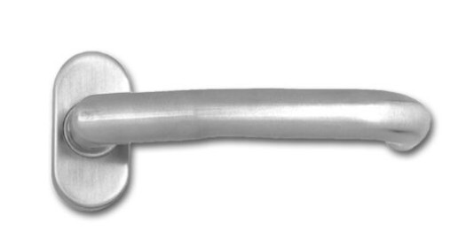 BKS FH-Drücker-Halbgarnitur ohne Schlüsselrosette RONDO B-72130, oval, Edelstahl matt