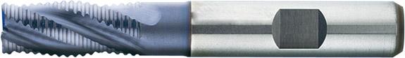 Schruppfräser – kurz, HSS-Co5, Typ NR, 4 Zähne, Oberfläche TiAIN-beschichtet