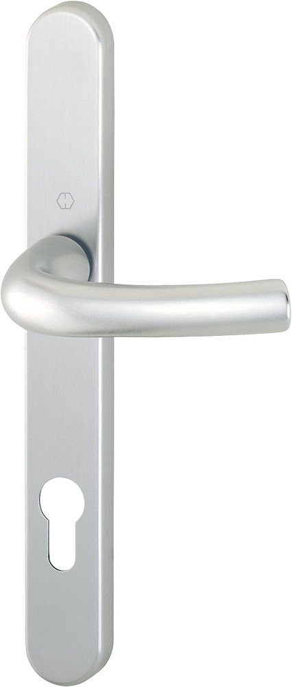 HOPPE Drückergarnitur mit Schmalschild Tôkyô 1710RH/3346, 8/92 mm, Aluminium
