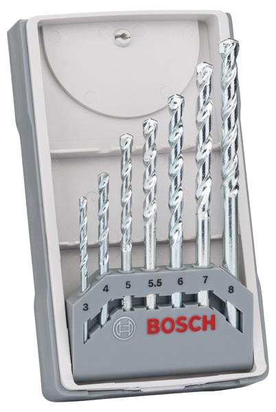 Bosch 7-tlg. CYL-1 Mauerwerkbohrer-Set, 3/4/5/5.5/6/7/8 mm