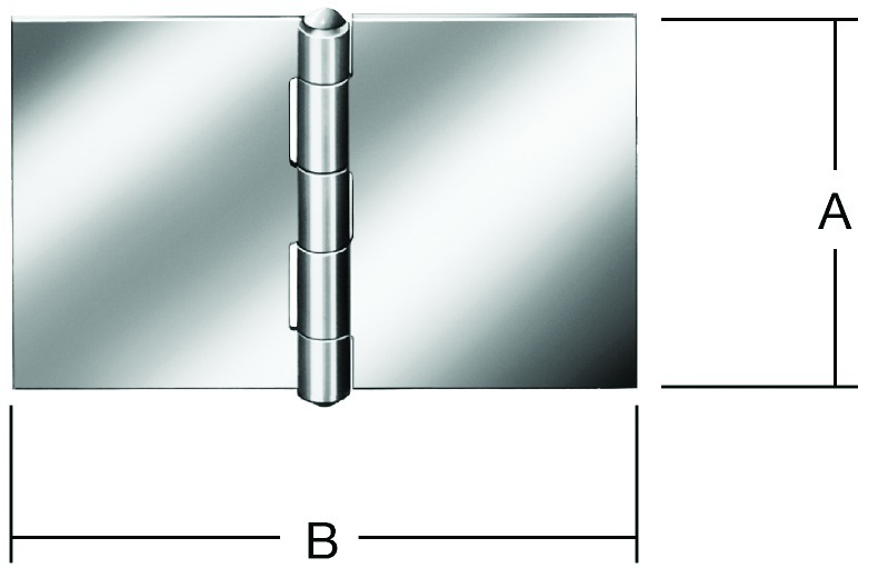 Scharnier VORMANN AUGUST 010504, ungebohrt, Edelstahl