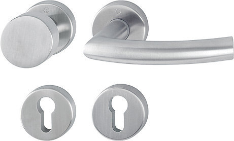 HOPPE Wechselgarnitur Trondheim mit Rosetten E58/42KV/42KVS/1430Z, Edelstahl