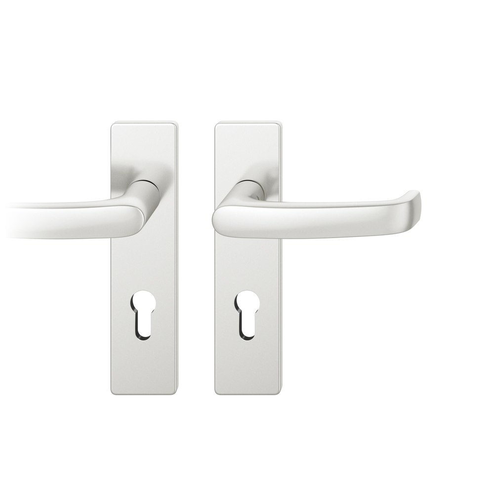 FSB Drückergarnitur mit Kurzschild 72 1045, AGL 3, Aluminium