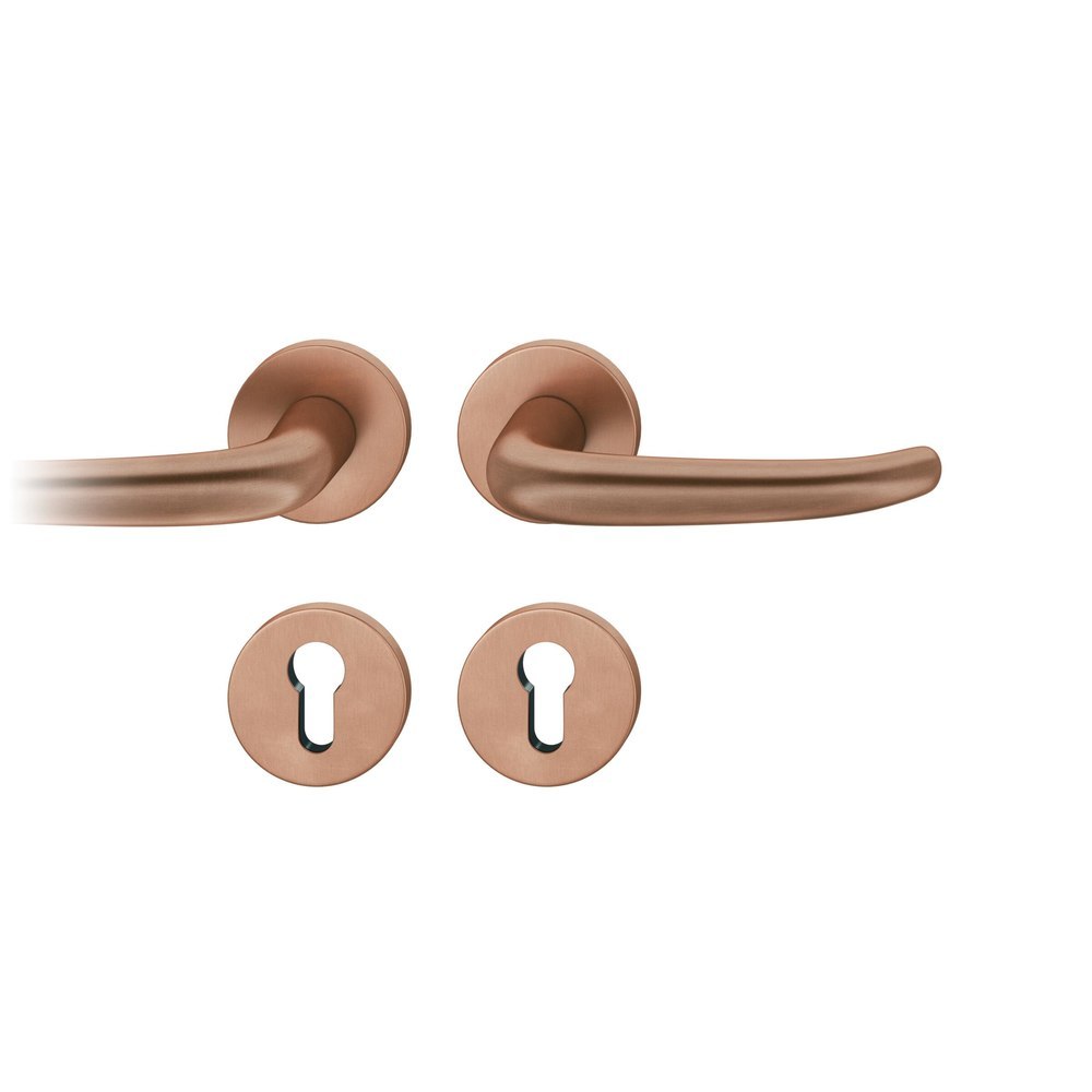 FSB Drückergarnitur mit Rosetten 72 1023, rund, mit Nocken, VK 8, AGL3, Bronze