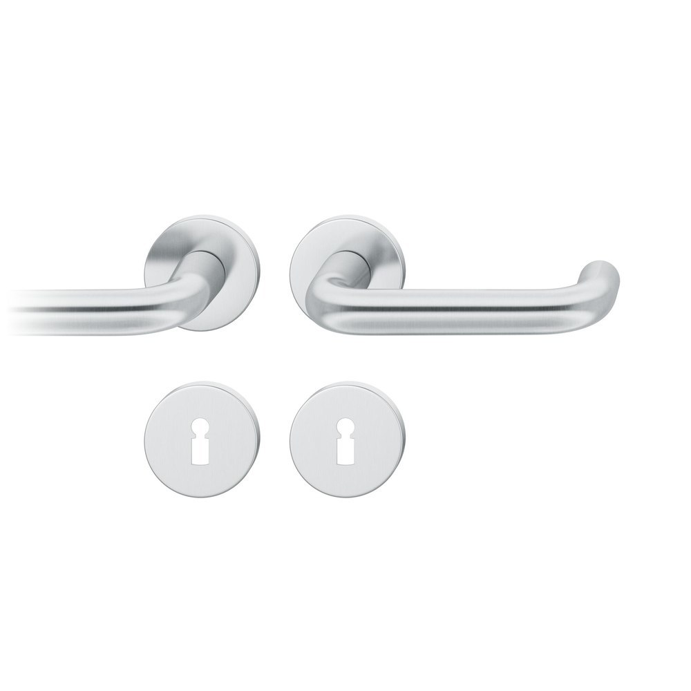 FSB Drückergarnitur mit Rosetten 12 1070, ASL, rund, VK 8 mm, Edelstahl