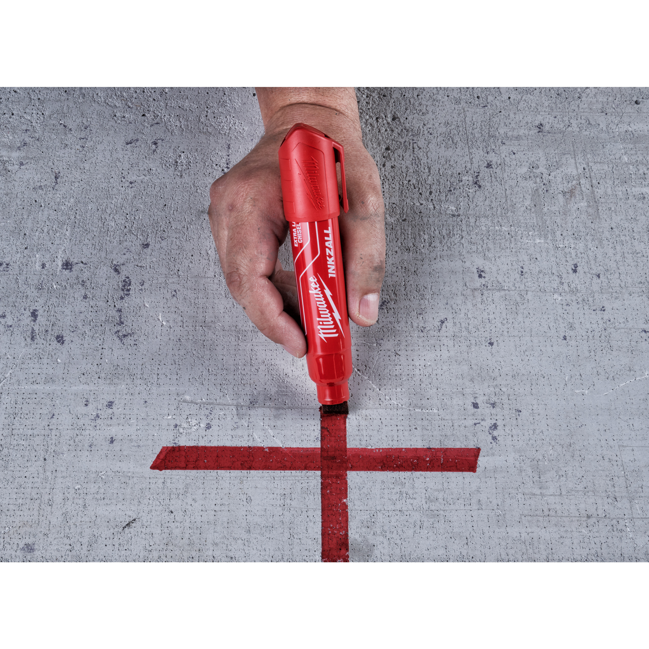 Milwaukee Permanentmarker rot INKZALL Keilspitze XL