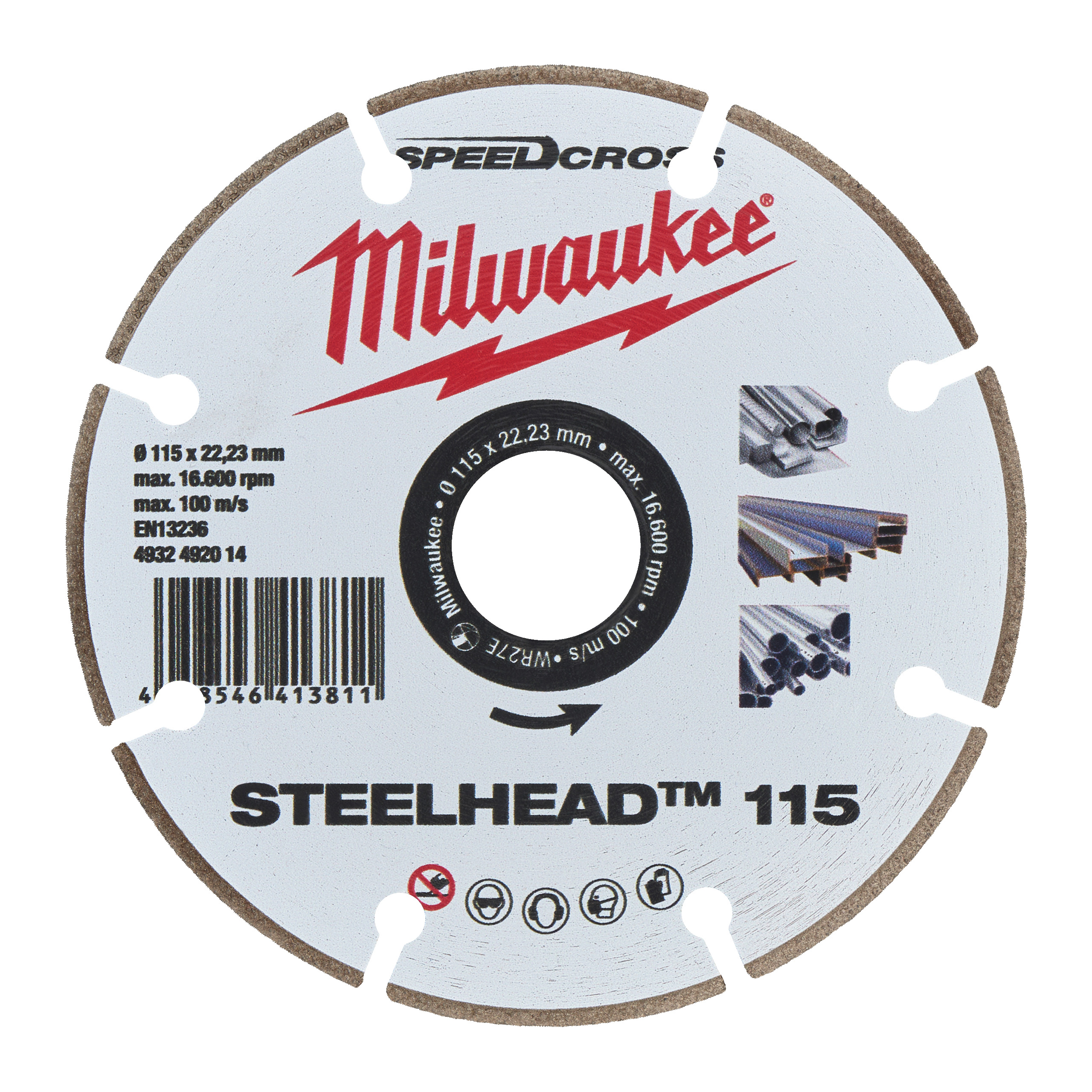 Milwaukee Diamanttrennscheibe für Stahl, Edelstahl und Beton DH STEELHEAD