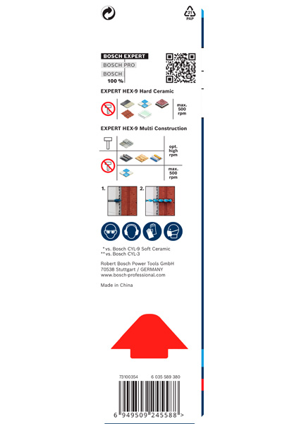 Bosch EXPERT HEX-9 Multi Construction Bohrer-Set, 4/5/6/8&nbsp;mm, 4-tlg.