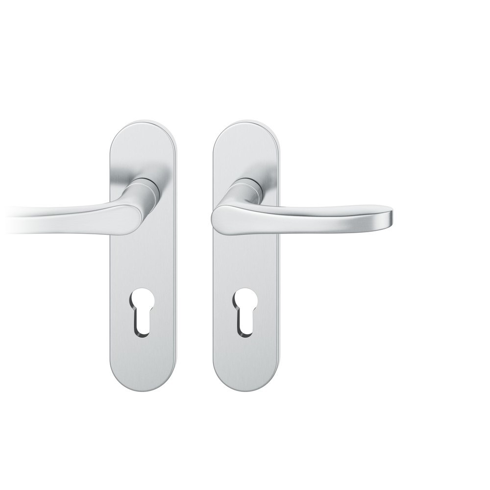 FSB Drückergarnitur mit Kurzschild 72 1106, AGL 3, Edelstahl