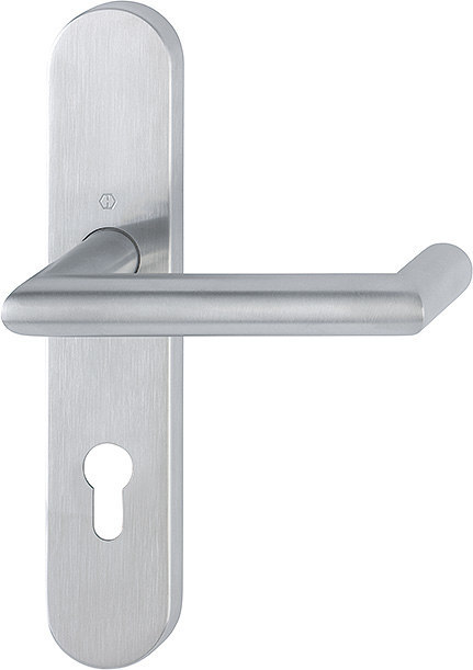 HOPPE FH Drückergarnitur Rotterdam mit Langschild FS-E1401/353H, Edelstahl