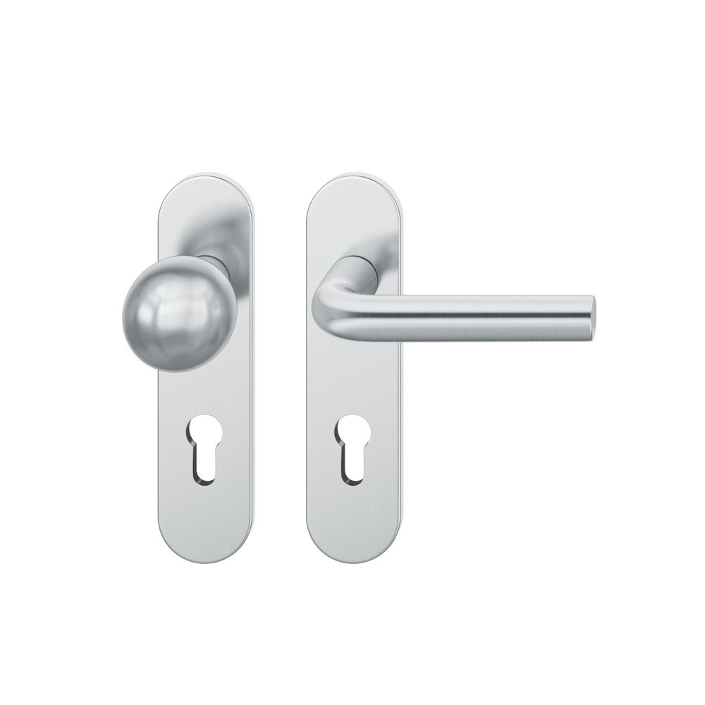 FSB Wechselgarnitur mit Kurzschild 12 1075, ASL, VK 8, oval, mit Nocken, Edelstahl