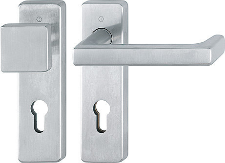 HOPPE FH Wechselgarnitur Detroit mit Kurzschild FS-E43L/202KH/1644, Edelstahl