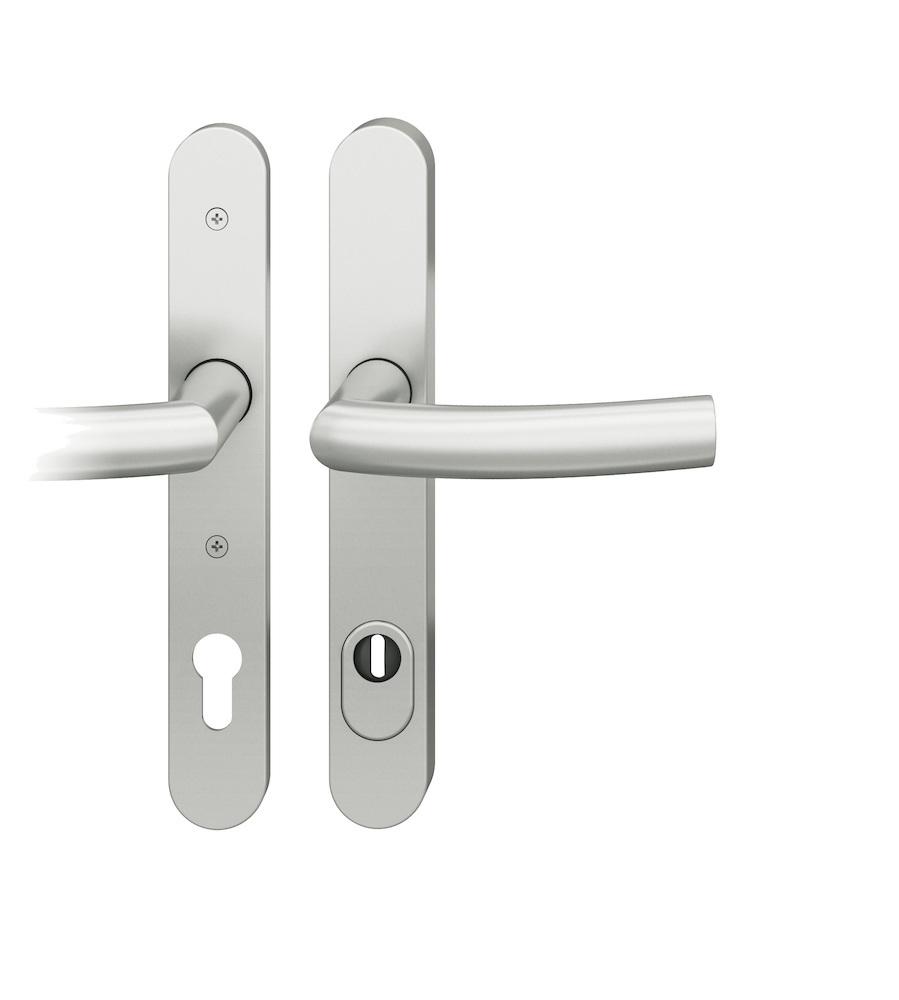 FSB FH-Schutz-Drückergarnitur mit Langschild 73 7531, ES 1, Klasse 4, VK 9 mm, Aluminium