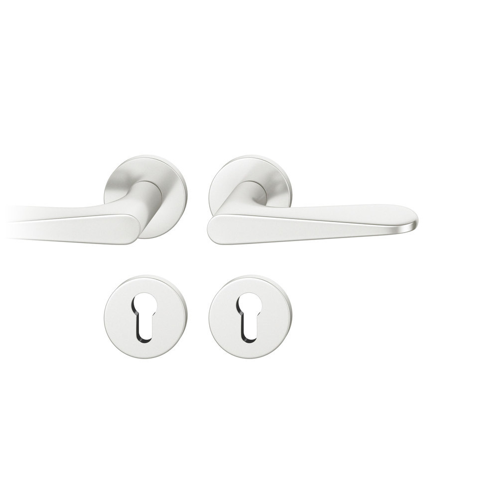 FSB Drückergarnitur mit Rosetten 72 1144, rund, mit Nocken, VK 8, AGL3, Aluminium