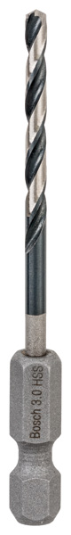 Bosch HSS Spiralbohrer mit Sechskantschaft 3,0 mm