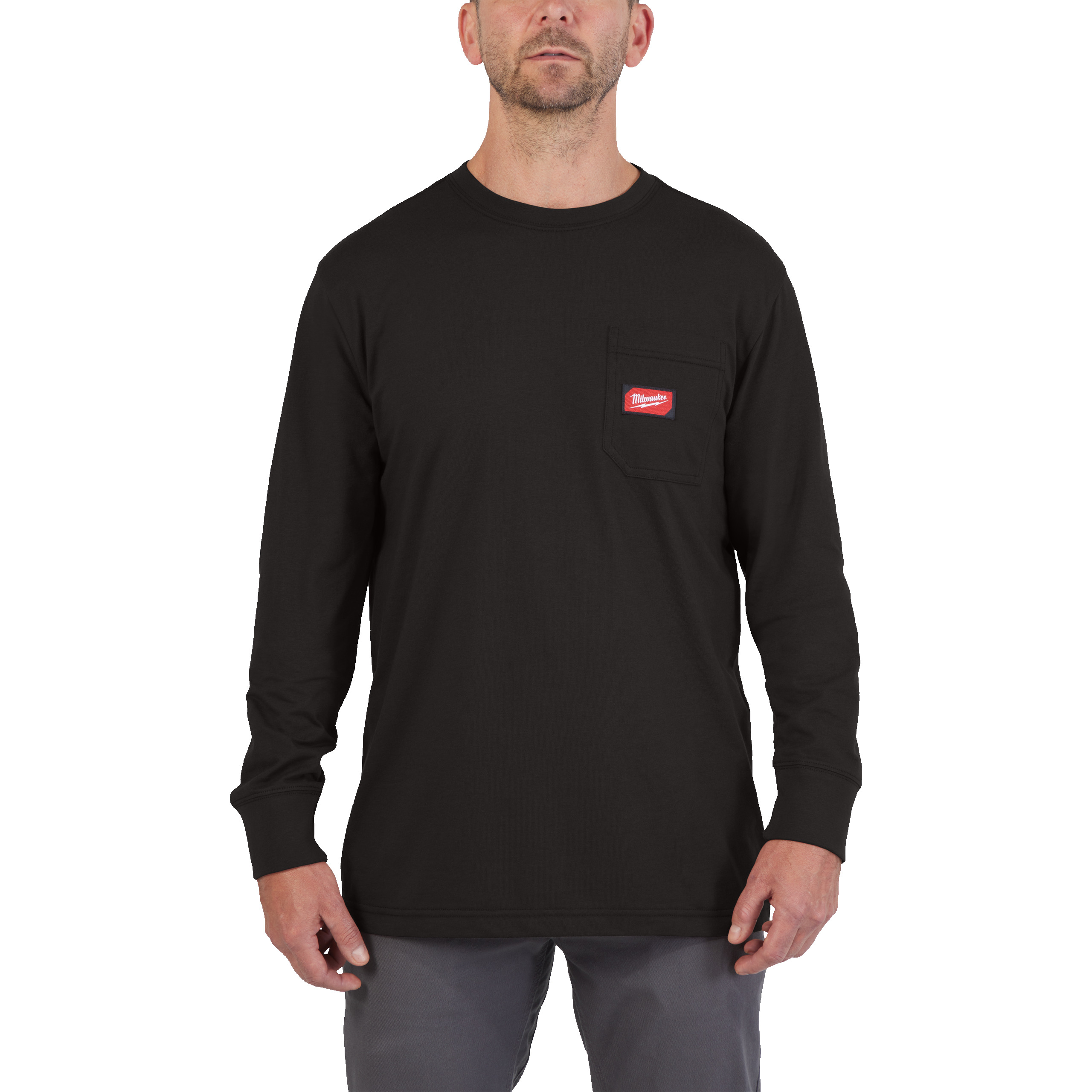 Milwaukee Arbeits-Langarmshirt schwarz mit UV-Schutz WTLSBL-M