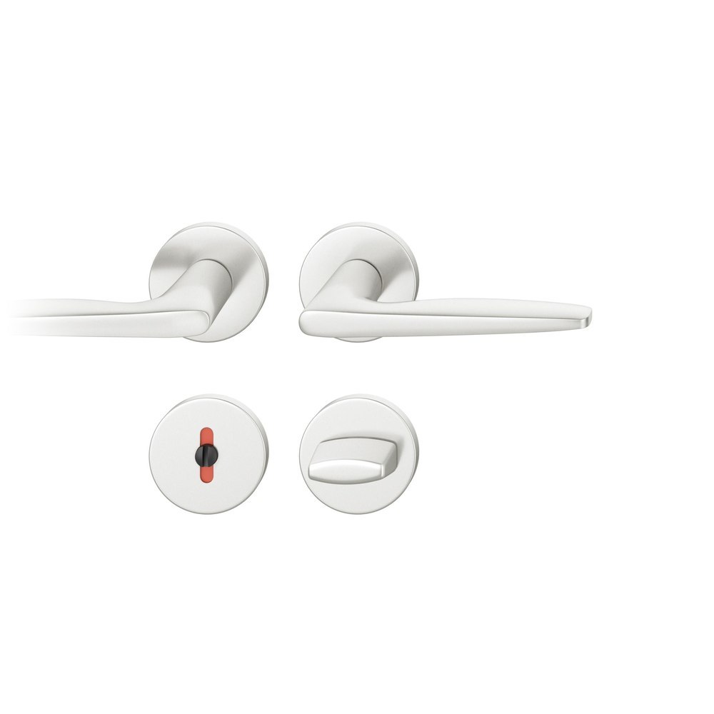 FSB Drückergarnitur mit Rosetten 12 1058, ASL, rund, VK 8 mm, mit Nocken, Aluminium